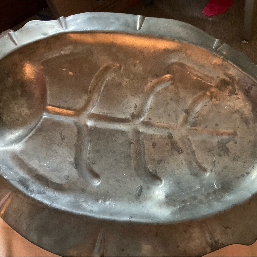 Antique platter server meat tray